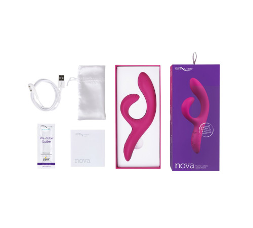 Смарт вібратор-кролик We-Vibe Nova Fuchsia, ергономічний, регульований кут нахилу стовбура