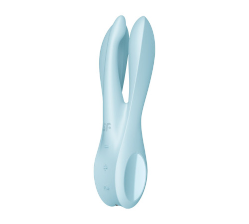 Кліторальний вібратор Satisfyer Threesome 1 Light Blue з трьома гнучкими пальчиками