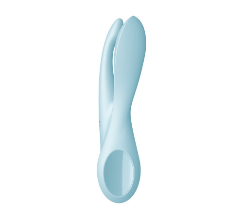 Кліторальний вібратор Satisfyer Threesome 1 Light Blue з трьома гнучкими пальчиками