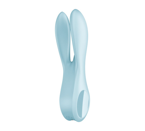 Кліторальний вібратор Satisfyer Threesome 1 Light Blue з трьома гнучкими пальчиками