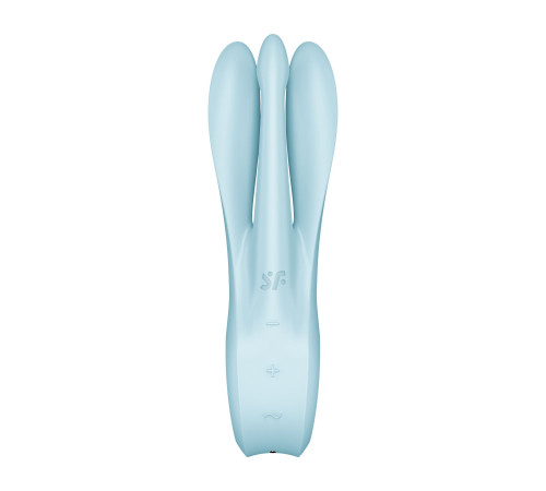 Кліторальний вібратор Satisfyer Threesome 1 Light Blue з трьома гнучкими пальчиками