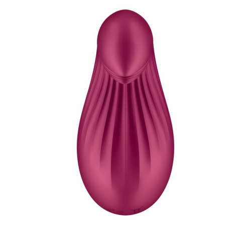 Вібратор Satisfyer Dipping Delight Berry, 2 мотори, гнучкий кінчик