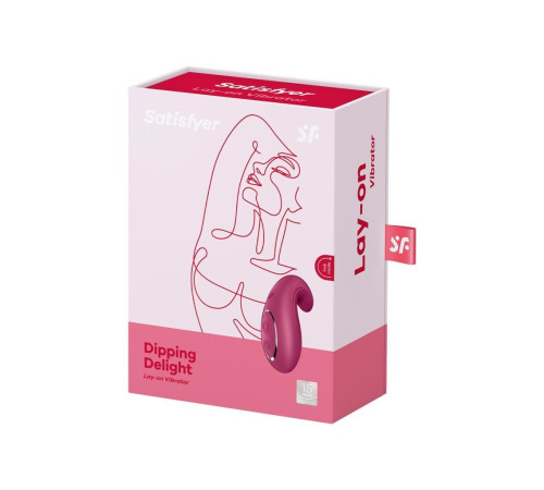 Вібратор Satisfyer Dipping Delight Berry, 2 мотори, гнучкий кінчик