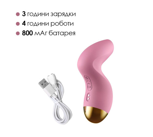 Вакуумний кліторальний стимулятор Svakom Pulse Pure Pale Pink, 5 режимів, 5 інтенсивностей у кожному