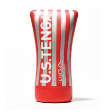 Мастурбатор Tenga US Soft Tube Cup (м’яка подушечка велика), стискальний, суперпотужне всмоктування