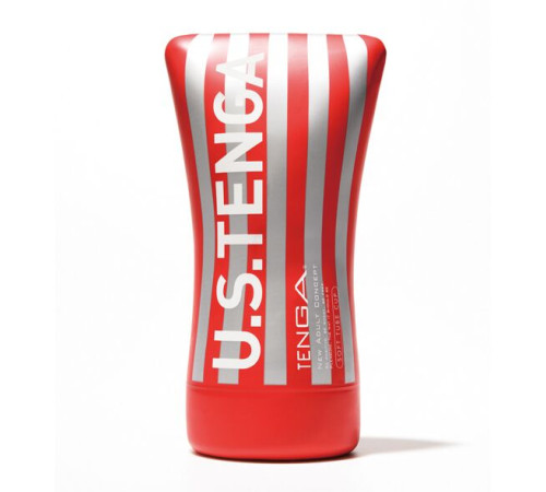 Мастурбатор Tenga US Soft Tube Cup (м’яка подушечка велика), стискальний, суперпотужне всмоктування