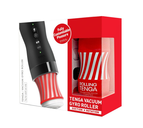 Автоматичний мастурбатор Tenga VACUUM GYRO ROLLER SET, ротація та вакуум, сумісний з Tenga Cup