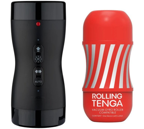 Автоматичний мастурбатор Tenga VACUUM GYRO ROLLER SET, ротація та вакуум, сумісний з Tenga Cup