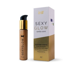 Крем-шимер для тіла Intt Sexy Glow (60 мл) з олією ши та ароматом ванілі, сяйна засмагла шкіра