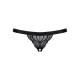 Мереживні танги з доступом Obsessive 828-THC-1 crotchless thong L/XL, чорні