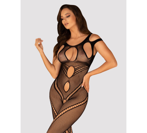 Бодістокінг Obsessive Bodystocking G322 S/M/L, фантасмагорично-силуетний крій