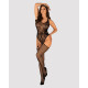 Бодістокінг Obsessive Bodystocking G324 XL/XXL black, силуетний малюнок