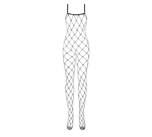 Бодістокінг з великим вічком і відкритими грудьми Obsessive Bodystocking N102 S/M/L, чорний