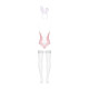 Еротичний костюм зайчика Obsessive Bunny suit 4 pcs costume pink S/M, рожевий, топ з підв’язками, тр