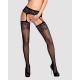 Сітчасті панчохи-стокінги з імітацією гартерів Obsessive Garter stockings S500S/M/L, чорні, з доступ