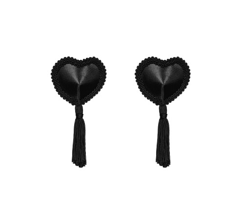 Еротичні наклейки на соски з пензликами Obsessive Tassel nipple covers black