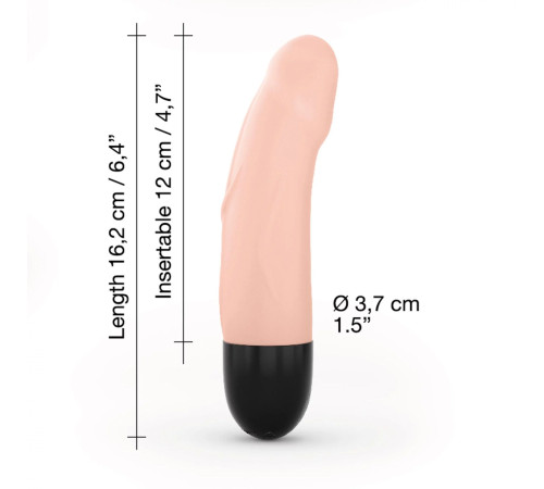 Вібратор Dorcel Real Vibration S Flesh 2.0, діаметр 3,7см, перезаряджається, для точки G