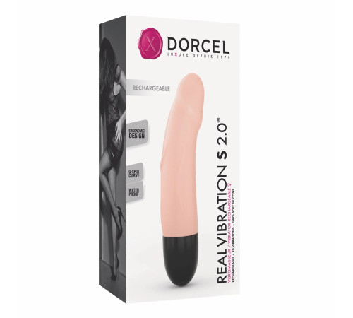 Вібратор Dorcel Real Vibration S Flesh 2.0, діаметр 3,7см, перезаряджається, для точки G