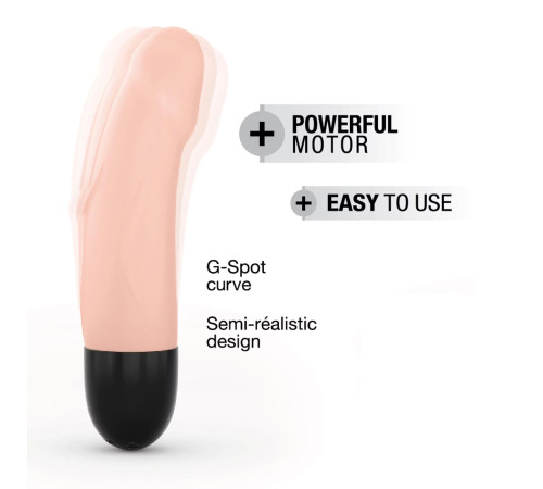 Вібратор Dorcel Real Vibration S Flesh 2.0, діаметр 3,7см, перезаряджається, для точки G