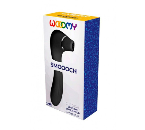 Вакуумний стимулятор з вібрацією Wooomy Smoooch Black Clitoral Suction & Vibration