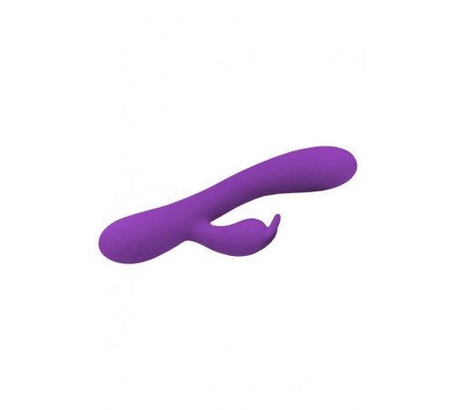 Вібратор-кролик Wooomy Gili-Gili Vibrator with Heat Purple, відросток з вушками, підігрів до 40°С