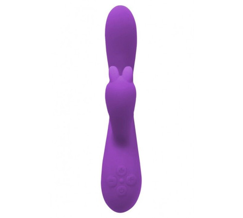 Вібратор-кролик Wooomy Gili-Gili Vibrator with Heat Purple, відросток з вушками, підігрів до 40°С