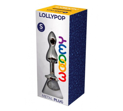 Металева анальна пробка Wooomy Lollypop Double Ball Metal Plug S, діаметр 2,8 см, довжина 8,5 см