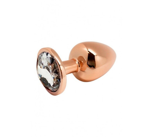 Металева анальна пробка Wooomy Tralalo Rose Gold Metal Plug Size L, діаметр 4 см, довжина 9 см