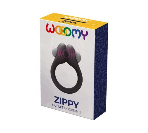 Ерекційне віброкільце Wooomy Zippy, 1 віброрежим, діаметр 3–4,2 см