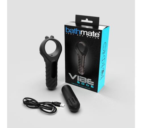 Ерекційне кільце з віброкулею Bathmate Vibe Edge перезаряджається, 10 режимів