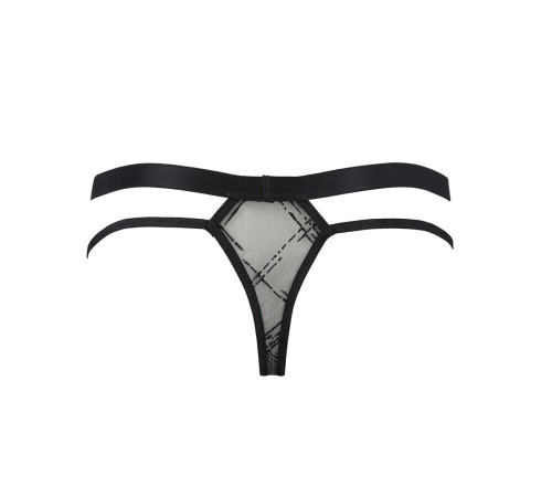 Чоловічі прозорі стринги Passion 029 THONG COLLIN L/XL Black, сітка