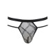 Чоловічі прозорі стринги Passion 029 THONG COLLIN S/M Black, сітка