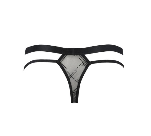 Чоловічі прозорі стринги Passion 029 THONG COLLIN S/M Black, сітка