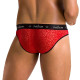 Чоловічі напівпрозорі труси Passion 031 SLIP MIKE S/M Red, під леопард