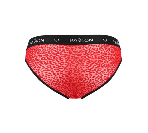 Чоловічі напівпрозорі труси Passion 031 SLIP MIKE XXL/XXXL Red, під леопард