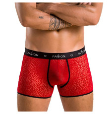 Чоловічі прозорі боксери Passion 046 SHORT PARKER L/XL Red, сітка, під леопард