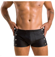 Чоловічі шкіряні боксери із заклепками Passion 048 SHORT DAVID XXL/XXXL Black