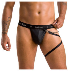 Чоловічі трусики танга з підв’язкою Passion 058 THONG BILL L/XL Black