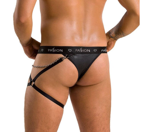 Чоловічі трусики танга з підв’язкою Passion 058 THONG BILL L/XL Black