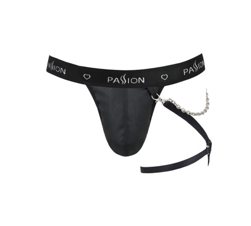 Чоловічі трусики танга з підв’язкою Passion 058 THONG BILL L/XL Black