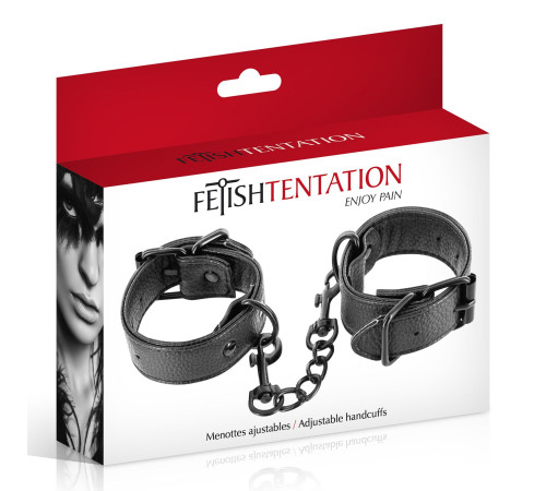 Наручники Fetish Tentation Adjustable Handcuffs, регульовані, знімний ланцюжок з карабінами