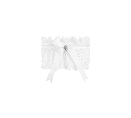 Ажурна підв’язка Obsessive Amor Blanco garter, white