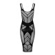 Напівпрозора сукня міді Obsessive D609 dress S/M/L, black