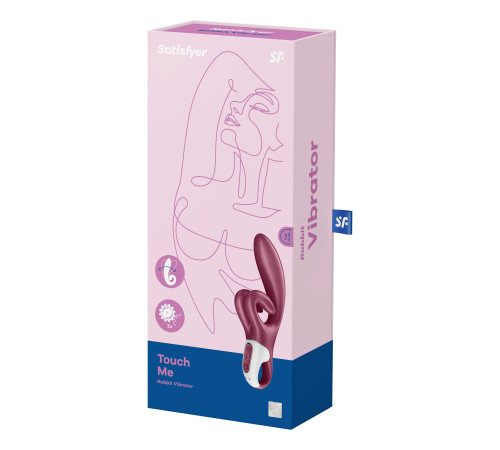 Вібратор-кролик Satisfyer Touch Me Red, подвійний відросток, 3 потужні мотори