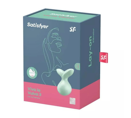 Мінівібромасажер Satisfyer Viva la Vulva 3 Mint