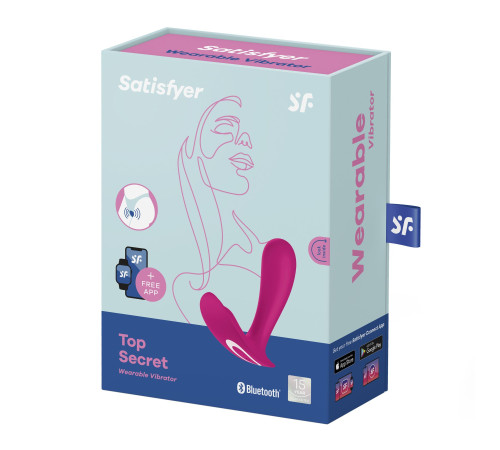 Смарт-вібратор у трусики Satisfyer Top Secret Pink вагінально-кліторальний, 2 мотори