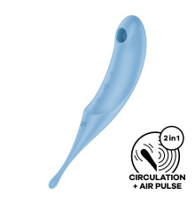 Вібратор для клітора з вакуумною стимуляцією Satisfyer Twirling Pro Blue