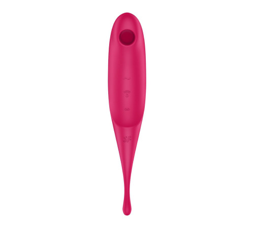 Вібратор для клітора з вакуумною стимуляцією Satisfyer Twirling Pro Red