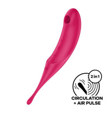 Вібратор для клітора з вакуумною стимуляцією Satisfyer Twirling Pro Red