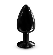 Металева анальна пробка з кристалом Dorcel Diamond Plug Black L